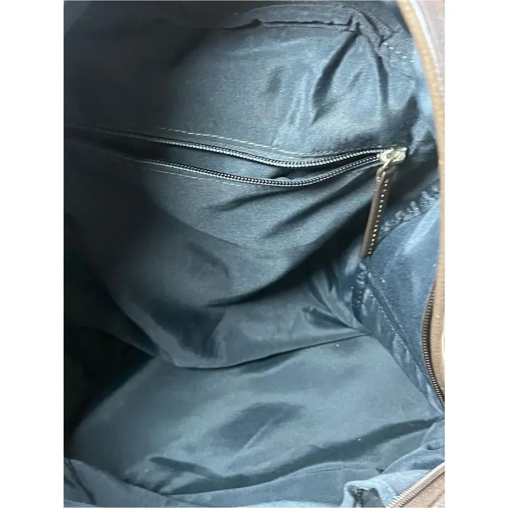 Cole Haan Brown Genuine Pebbled Leather Minimalist Travel Backpack CHDM11031
